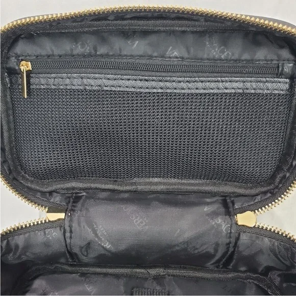 Versace Black and Gold Toiletry Bag Vanity Case Parfums Collection - Picture 4 of 9